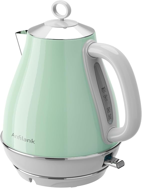 Electric Kettles with Rapid Boil 1.7L, 3000W Stainless Steel Kettle, Fast Boil Kettle, Easy Pour, Quiet, BPA Free, Auto Shut-Off and Boil-Dry Protection (Green)