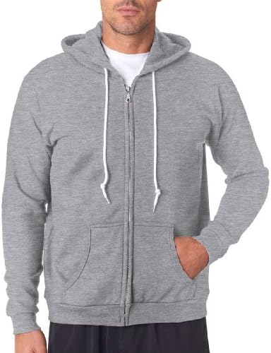 Anvil Full-Zip Sweatshirt. 71600 2XL Heather Grey