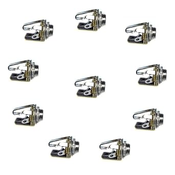 3.5mm Stereo 3-Pole (3-Pin) TRS Plug Jack Socket Adapter Cables Connectors - 10 Pcs
