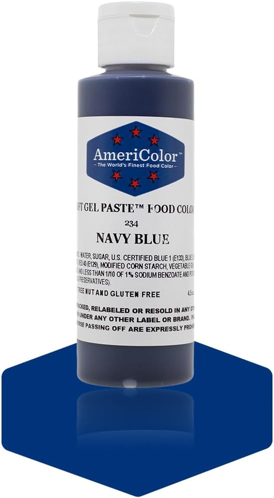 Americolor Soft Gel Paste Food Color, 4.5-Ounce, Navy Blue