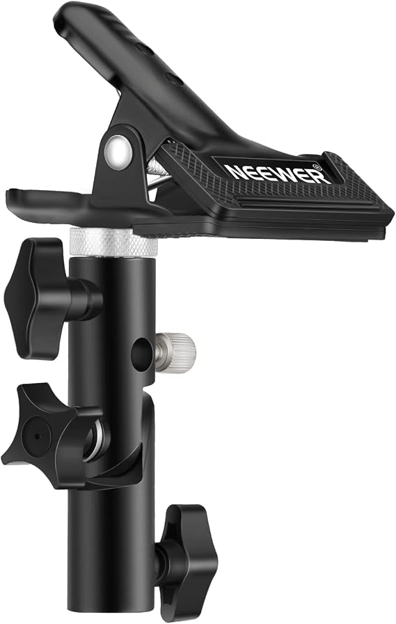 NEEWER Photo Studio Heavy Duty Metal Clamp Holder with 5/8" Light Stand Attachment for Reflector | With 5/8" Light Stand Attachment