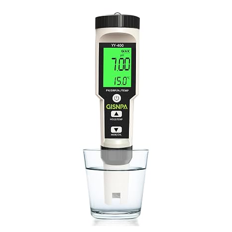 PH Meter, Digital 4-in-1 PH ORP H2 Temp Meter, PPB/PPM Meter with ATC, 0.01 Resolution High Accuracy PH Tester for Drinking Water