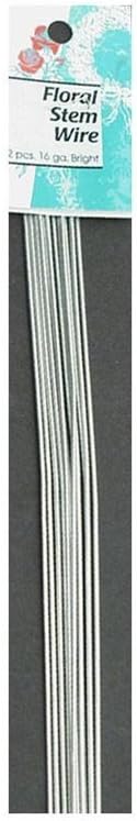 Cloth Covered Stem Wire 20 Gauge 18" 15/Pkg-White