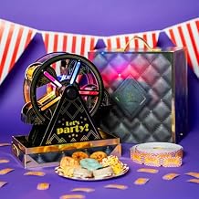 Luxe Mini Donut Ferris Wheel Box by Send A Cake Ready to Gift, No Assembly Needed 10 Mini Cake Donuts, Spins, Lights Up & Music Unique Birthday & Celebration Gift for Women, Men, Adults, Kids