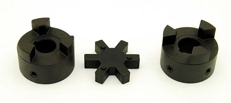 1/2inches to 1inches L095 Flexible 3-Piece L-Jaw Coupling Coupler Set & Rubber Spider
