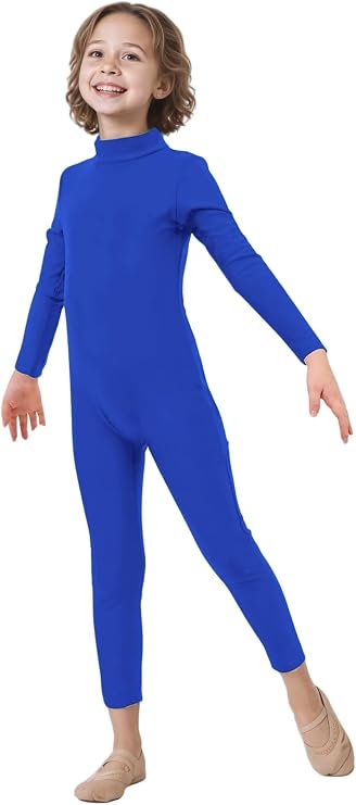 ATHX Kids High Stretch Halloween Cosplay Body Suit Unitard Costume One Piece Spandex Dance Gymnastics Bodysuit for Girls Boys