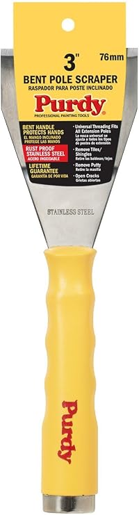 Purdy Premium Bent Pole Scraper, 3 in.