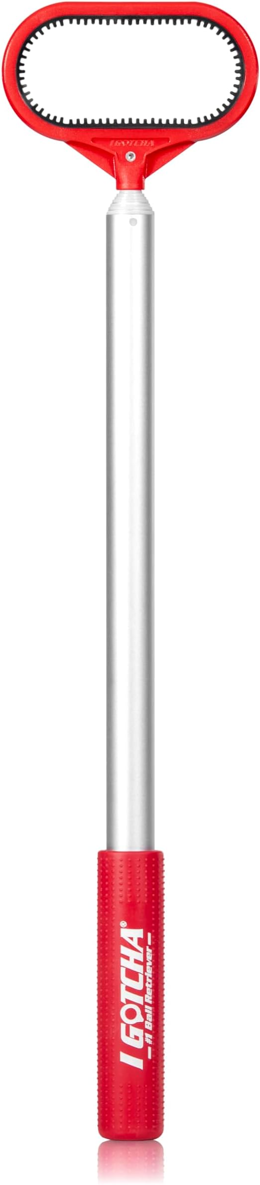 I GOTCHA Unisex Widemouth 14ft Golf Ball Retriever, Silver And Red