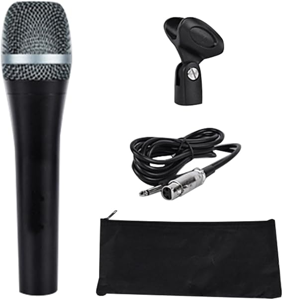 E945 Wired Dynamic Super-Cardioid Vocal Microphone, Handheld Mic for Live Performances, Karaoke, Studio Recording
