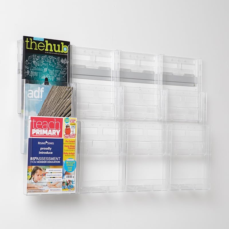 Metroplan Expanda-Stand Wall Mounted Leaflet Holder | Display Stand (12 x A4)