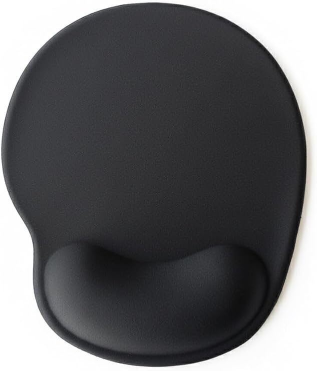 TIGER TRACK Siyah Bilek Destekli Ergonomik - Kaymaz Taban Mouse Pad