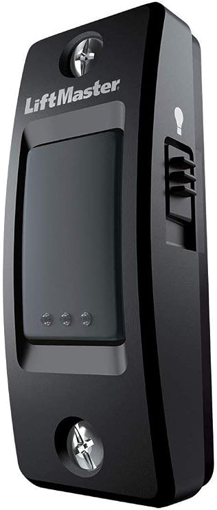 LiftMaster 883LMW Wall-Mounted Wired Push Garage Door Opener and Doorbell Button with Light Button - Compatible only with Security+ 2.0 Garage Door openers That Have a Round Yellow Learn Button