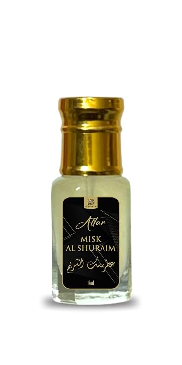 Attar Misk Al Shuraim - Premium Arabic Fresh Woody Musk Fragrance - 12ml (1 Tola) Pack of 1