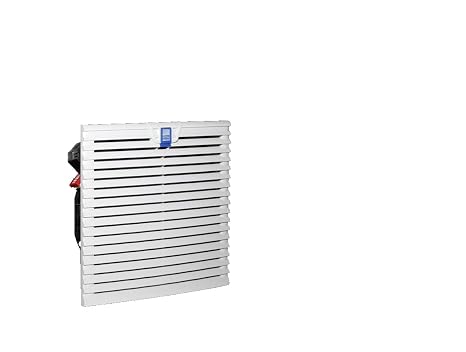 Rittal 3243100 Light Grey TopTherm Filter Fan, 12-23/32" Width x 12-23/32" Height x 5-5/8" Depth, 353 CFM, 230V