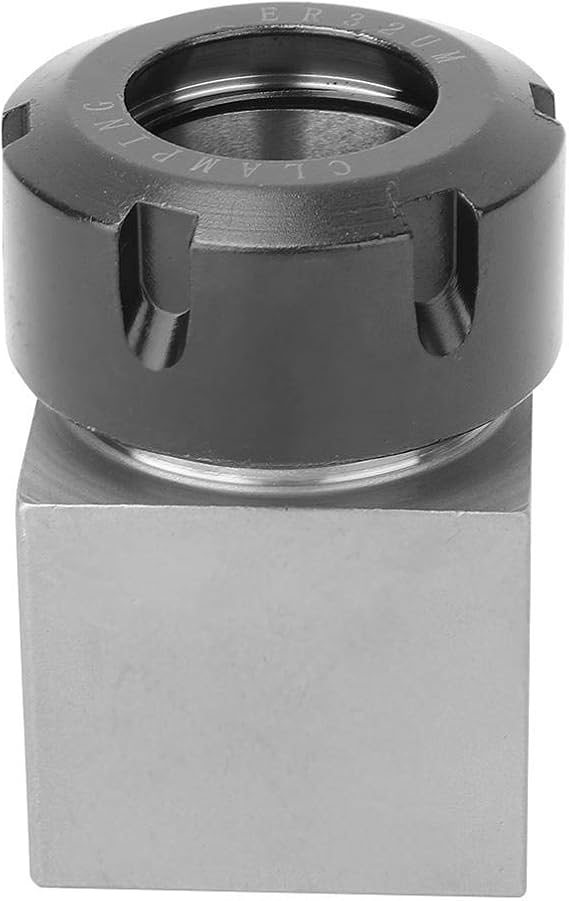 High Precision Router Collet ER32 Steel Tool Holders Collet Block, Square/Hex Collet Block Set, for CNC Lathe Engraving Machine Milling Lathe Tool(Square)