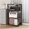 GLigeT Printer Table 4-Tier Printer Stand with Wheels Adjustable Height Rolling Printer Cart with Storage Shelf Printer Table for Mini 3D Printer Printer Shelf