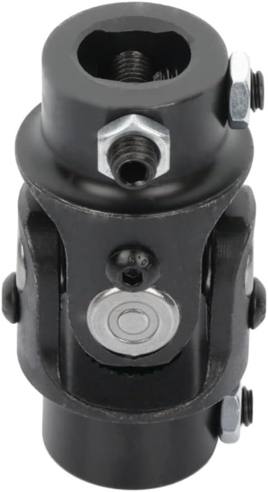 Ren Tsui Steering Shaft for Chevrolet Bel Air 1965-1975 | Black Polished Steel, Alloy, Single 3/4 Spline 3/4 inch U Joint, OE# ECP1107968, Direct Fit