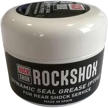 RockShox Dynamic Seal Grease with PTFE | High-Performance Rear Shock Lubricant for Enhanced Durability & Smooth Operation | 1oz Tube for Bicycle Maintenance