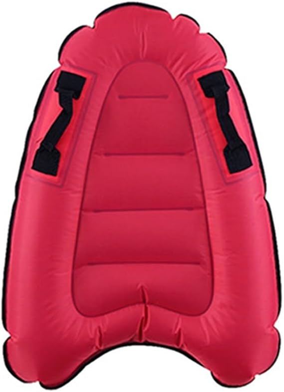 Inflatable Bodyboards Portable Surfboard Pool Float Surf Body Board Swimming Aid Mat Kids Training Float Board Surfing Kickboard with Side Handles for Pool Water Sports Learning(Red)