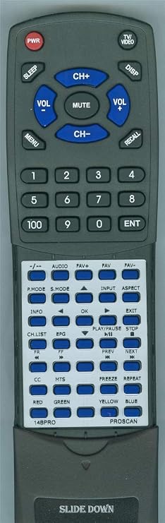 Replacement Remote for Proscan PLDED5520-UHD, 14B PRO