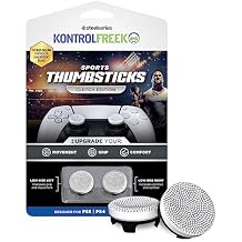 KontrolFreek Clutch for PlayStation 5 (PS5) and PlayStation 4 (PS4) Controller | Performance Thumbsticks | 2 Low-Rise Concave | Black & White