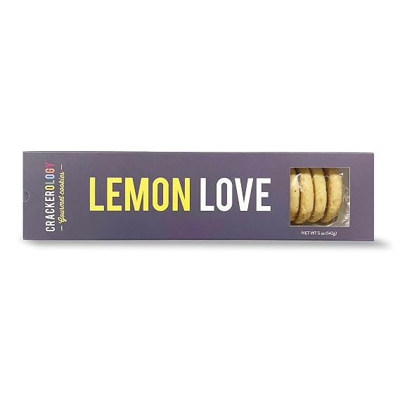 Crackerology Lemon Love Gourmet Crackers & Cookies - Perfect for Charcuterie Boards & Party Platters, For Hosting Special Events & Get Togethers, 20-24 Count, Single Pack