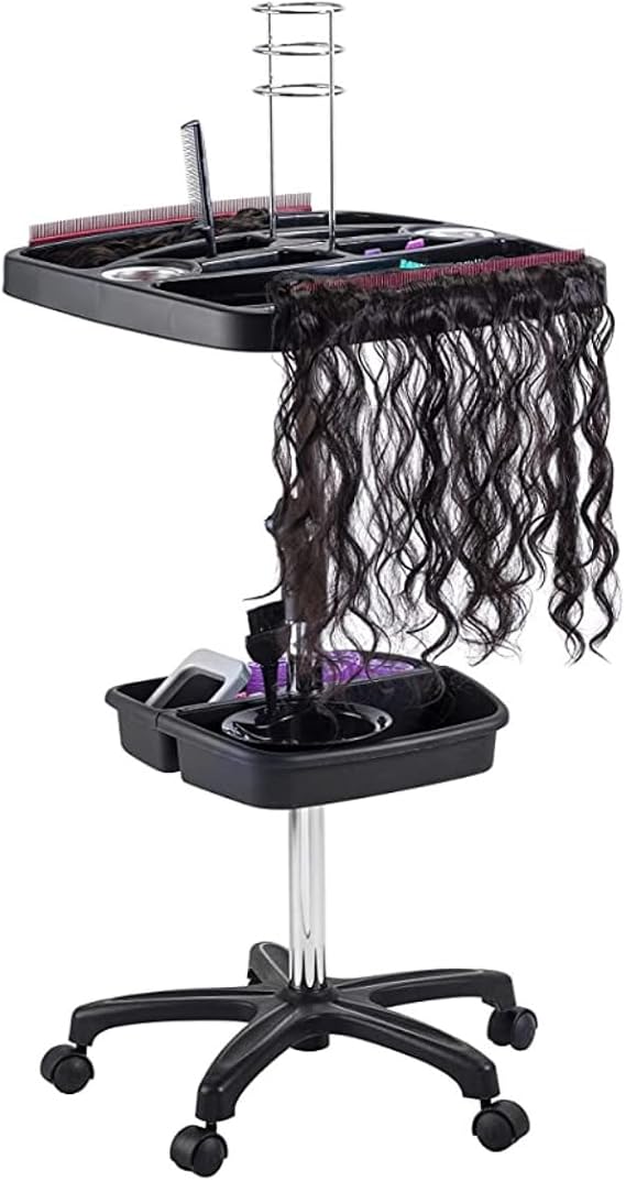 DOMPEL Mega Hair Trolley Station Model 501 | Stylish and Functional Hair Salon Organizer with Extra Storage Space