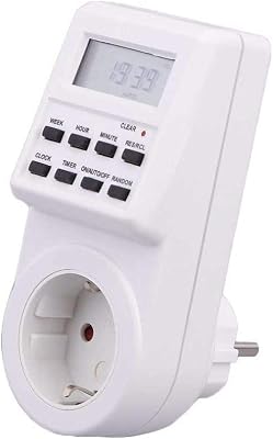 Jammas Plug-in Programmable Timer Switch Socket Clock Summer Time Random Function 230V EU Plug Timer Switch - (Standard: EU)