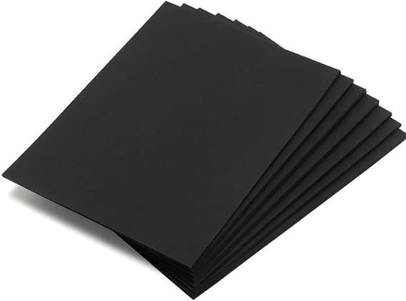 A4 100% Recycled Black Coloured Thick Card 270gsm Pack of 25 Sheets by BCreative®