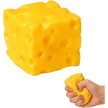 Cheese Squishy, Stress Relief and Focus Enhancement Tool, Soft Tactile Sensory for Adults, Compact Portable Design for Desk and Travel Use