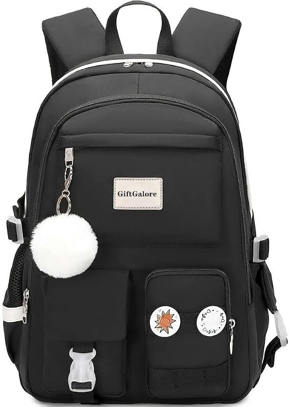 Backpack for Girls, Laptop Backpack Bookbag Cute School Bag(Black)