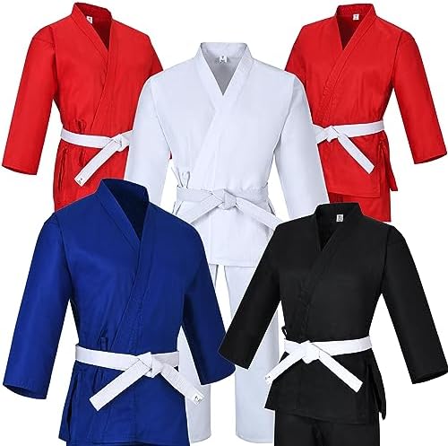 Karate gi Kids & Adults Medium Weight Martial Arts Uniform Student Karate Gear With Free White Belt Karate Outfit