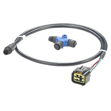 NMEA 2000 N2k 6Pin Engine Interface Cable M12 5Pin to 6Pin Engine 06653-ZZ3-760HE for Lowrance Simrad B&amp;G Navico &amp; Garmin Networks(1M/3.28FT) (Cable+T Connector)