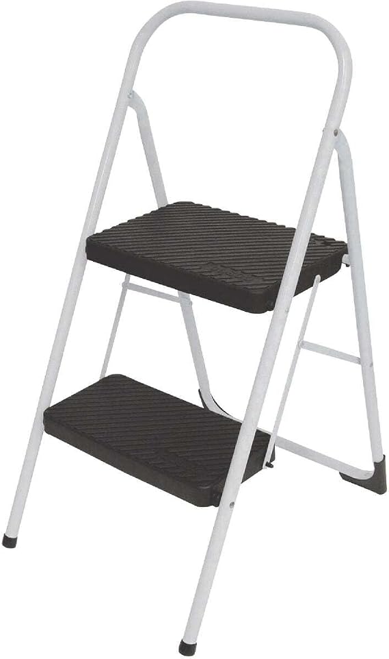 COSCO Two Step Big Step Folding Step Stool, Gray