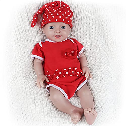 IVITA 20 inch Full Silicone Baby Dolls Girl Real Realistic Newborn Reborn Babies for Kids Aged 3