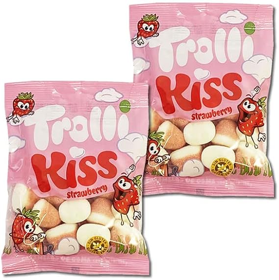 Trolli Strawberry Kiss Gummy, 2 Pack Trial Set, Imported