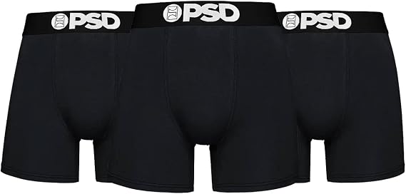 PSD Mens Underwear Mid Length Core Standard Boxer Briefs, Packs & Singles