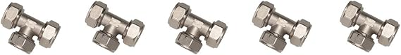 Maxline M8011 Equal Tee Fitting for 3/4-Inch Tubing (5 PACK