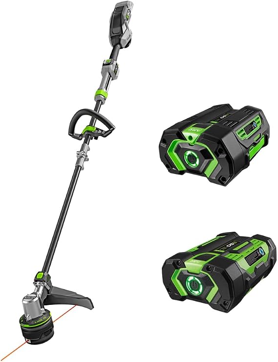EGO POWER+ String Trimmer, 16" Cordless Weed Trimmer with POWERLOAD, LINE IQ, Telescopic Carbon Fiber Shaft, Includes 56V 4.0Ah Battery and Charger (ST1623T) Plus Extra 2.5Ah Battery (BA1400T)