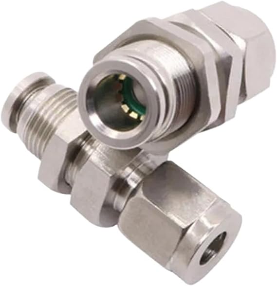304stainless steel ferrule quick plug through plate straight through hard hose conversion quick plug straight through connector(PKM 12-12)