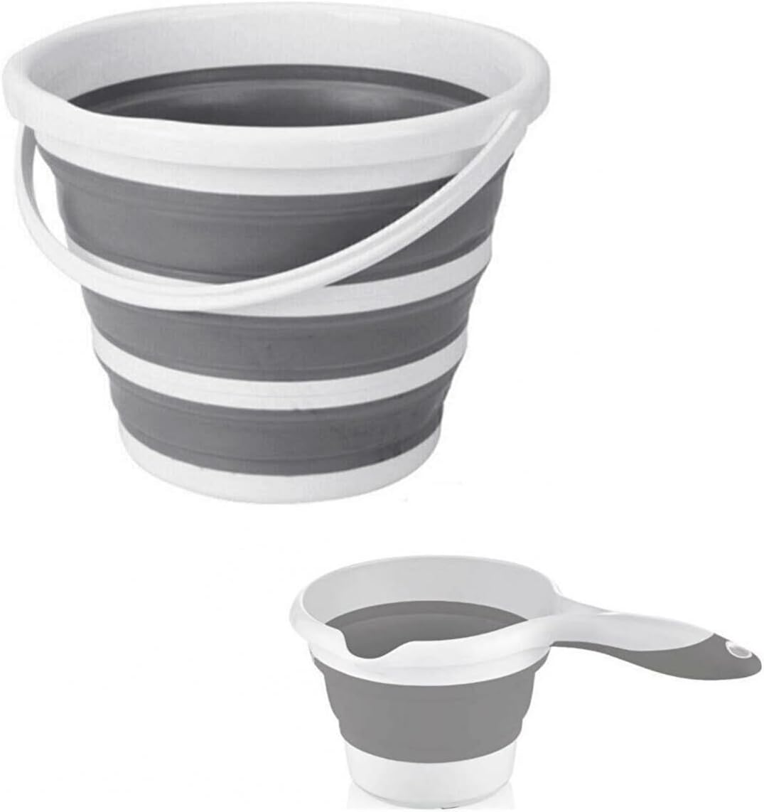 Foldable Accordion Set of 2 Buckets And Pans
