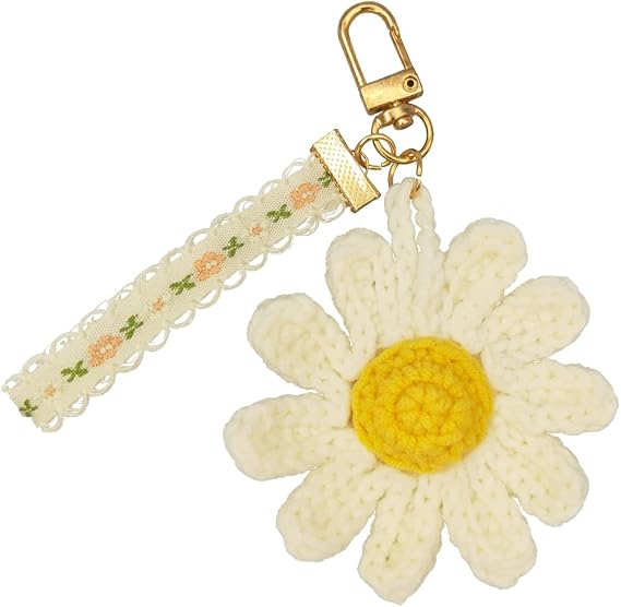 Handmade Crochet Bag Charm Key Chain Handbag Purse Pendant