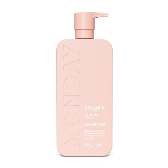 MONDAY Haircare VOLUME Shampoo with Hydrolyzed Collagen & Macadamia Oil for Thin, Fine & Flat Hair 798 mL
