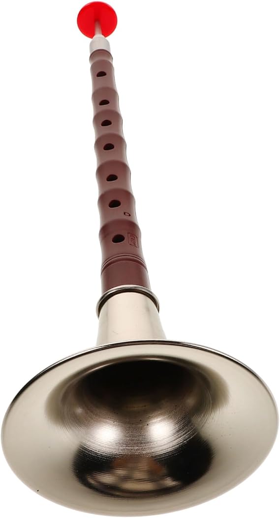 Beginner Suona Wind Instrument for Practice, ABS Silver Traditional