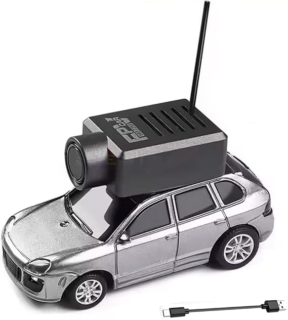 GoolRC 6401 Mini RC Car, 2.4GHz 1:64 Scale FPV Remote Control Car with Camera 720P and Gyro, APP Control Vehicle with LED Lights, Without Remote Controller (Gary)