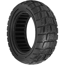 90/65-6.5 Solid Tyre 11 Inch Off-Road Tubeless Tire for Zero 11X for DUALTRON for KAABO Scooters Deep Tread Anti-Slip Rubber Wheel Replacement(Black)