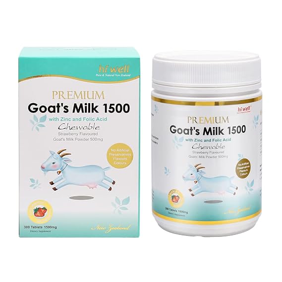 Hi Well Premium Goat's Milk 1500 300Tablets Strawberry
