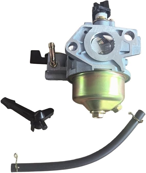 Lawn Mower Carburetor for Honda GX240 for GX270 8HP 9HP Engines Replacement for OEM 16100-ZE2-W71 16100-ZH9-W21 Includes Throttle Lever and Fuel Line Brass and Anodized Aluminum Construction