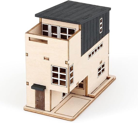 Youngmodeler Hobby Wooden Model Kits Mini Small Compact House - Realistic and Detailed Home Replica for Hobbyists