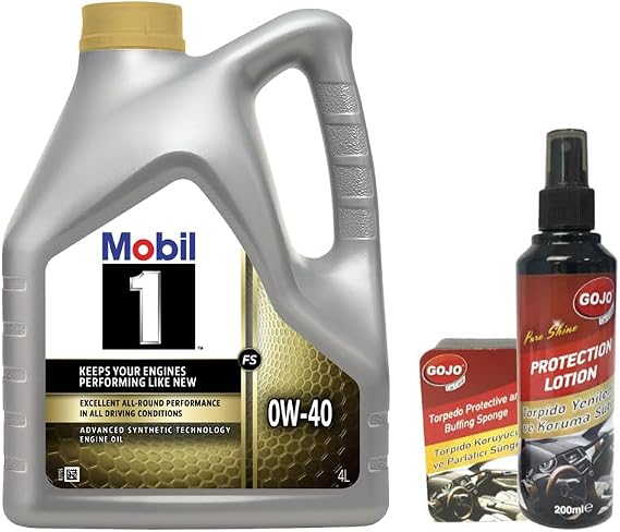 Mobile 1 FS 0W40 Engine Oil 4 L + 00117 Gojo Vehicle Maintenance Kit